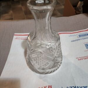 Vintage Antique American Brilliant P E R I O D Cut Crystal Decanter 9 In